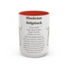 15oz Rhodesian Ridgeback Mug, Navy, front view