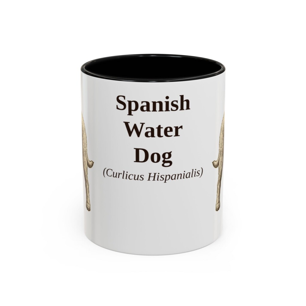 11oz Spanish Water Dog Latin Mug, Vintage Dog Coffee Mug, Dog Lover Gift