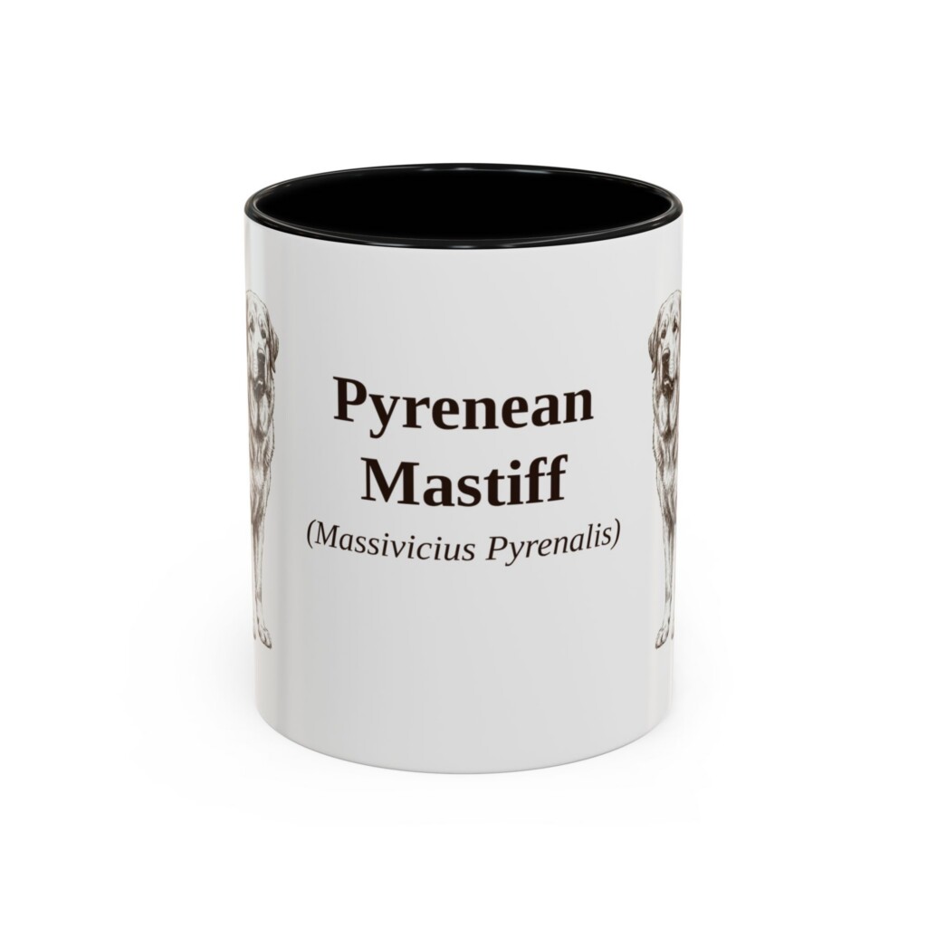 11oz Pyrenean Mastiff Latin Mug, Vintage Dog Coffee Mug, Dog Lover Gift