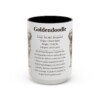 15oz Goldendoodle Mug, Illustrated Dog Breed Facts Coffee Mug, Vintage Dog Keepsake Gift