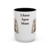 15oz Lhasa Apso Dog Mom Mug, Vintage Sketch Coffee Mug, Dog Mom Gift