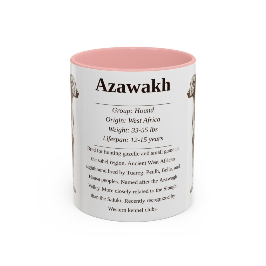 11oz Azawakh Mug, Purple, front view