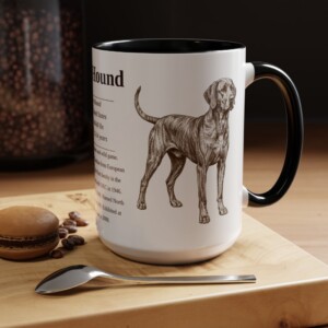 15oz Plott Hound Mug, Black, lifestyle photo