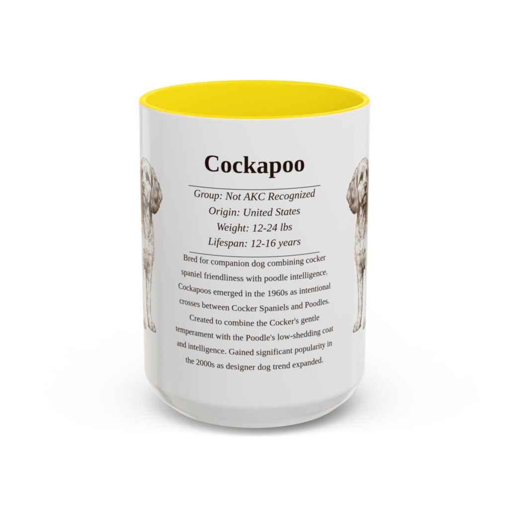 15oz Cockapoo Mug, Red, front view