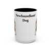 15oz Newfoundland Dog Mug, Vintage Dog Portrait Coffee Mug, Dog Lover Gift