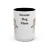 15oz Rescue Dog Dog Mom Mug, Vintage Sketch Coffee Mug, Dog Mom Gift