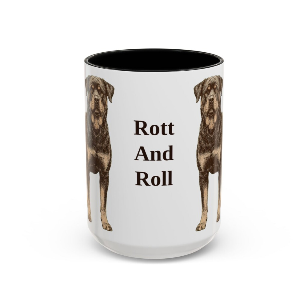 15oz Funny Rottweiler Mug, Vintage Dog Coffee Mug, Dog Lover Gift