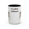15oz Swedish Vallhund Mug, Vintage Dog Portrait Coffee Mug, Dog Lover Gift