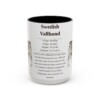 15oz Swedish Vallhund Mug, Illustrated Dog Breed Facts Coffee Mug, Vintage Dog Keepsake Gift