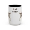 15oz Irish Setter Mug, Vintage Dog Portrait Coffee Mug, Dog Lover Gift
