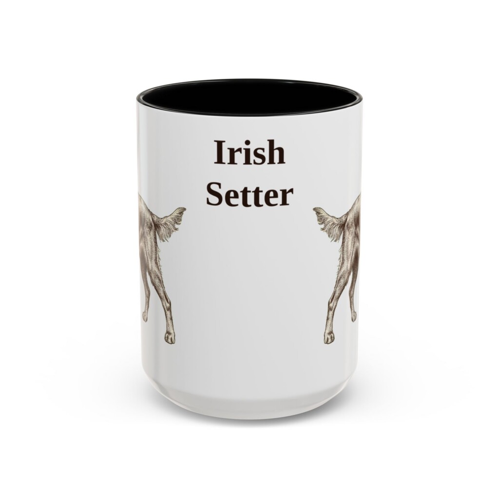 15oz Irish Setter Mug, Vintage Dog Portrait Coffee Mug, Dog Lover Gift