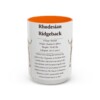 15oz Rhodesian Ridgeback Mug, Pink, front view