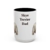 15oz Skye Terrier Dog Dad Mug, Vintage Sketch Coffee Mug, Dog Dad Gift