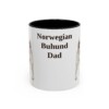 11oz Norwegian Buhund Dog Dad Mug, Vintage Sketch Coffee Mug, Dog Dad Gift