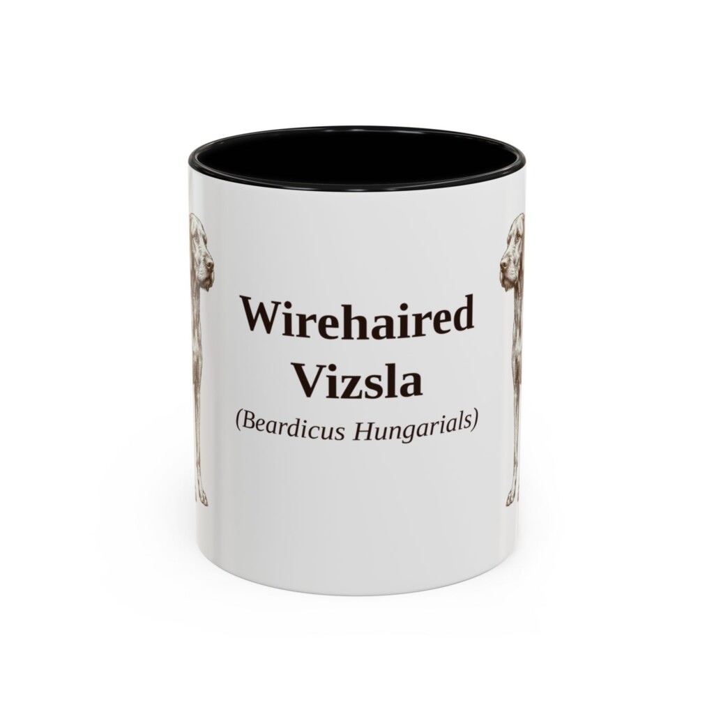 11oz Wirehaired Vizsla Latin Mug, Vintage Dog Coffee Mug, Dog Lover Gift