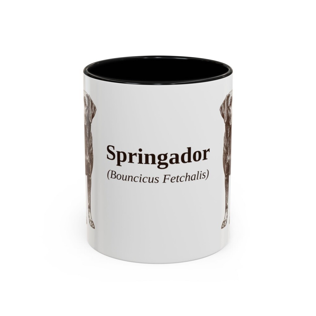 11oz Springador Latin Mug, Vintage Dog Coffee Mug, Dog Lover Gift