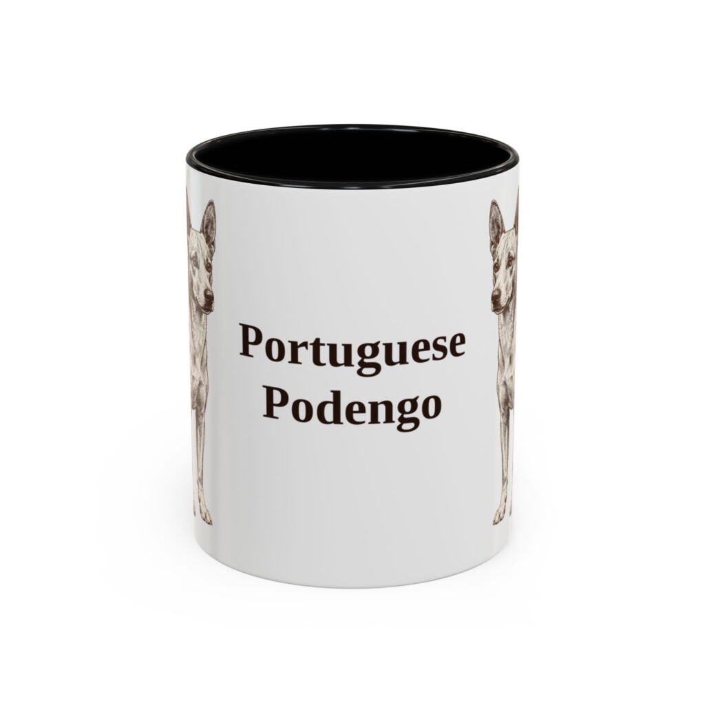 11oz Portuguese Podengo Mug, Vintage Dog Portrait Coffee Mug, Dog Lover Gift