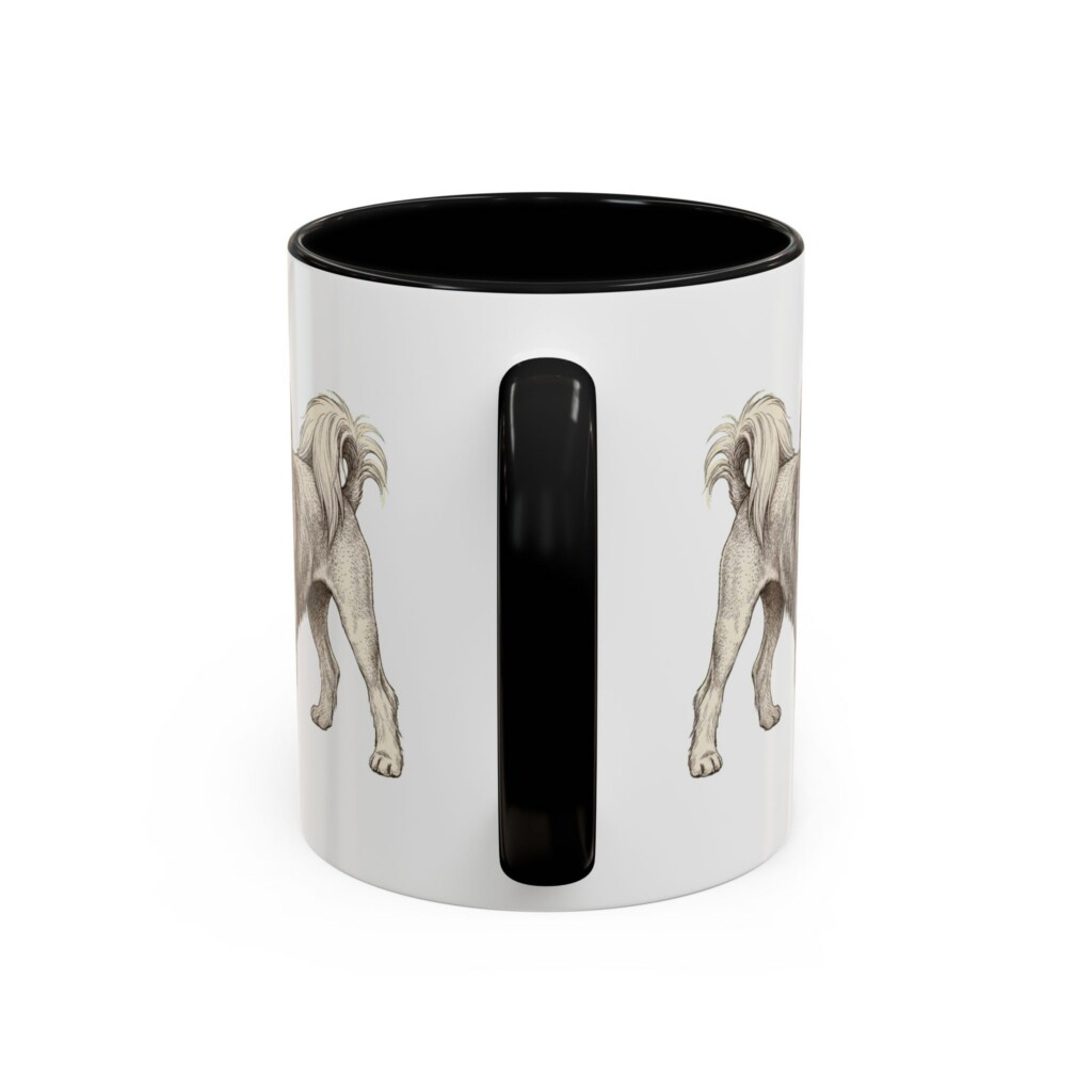 11oz Lowchen Mug, Black, back view