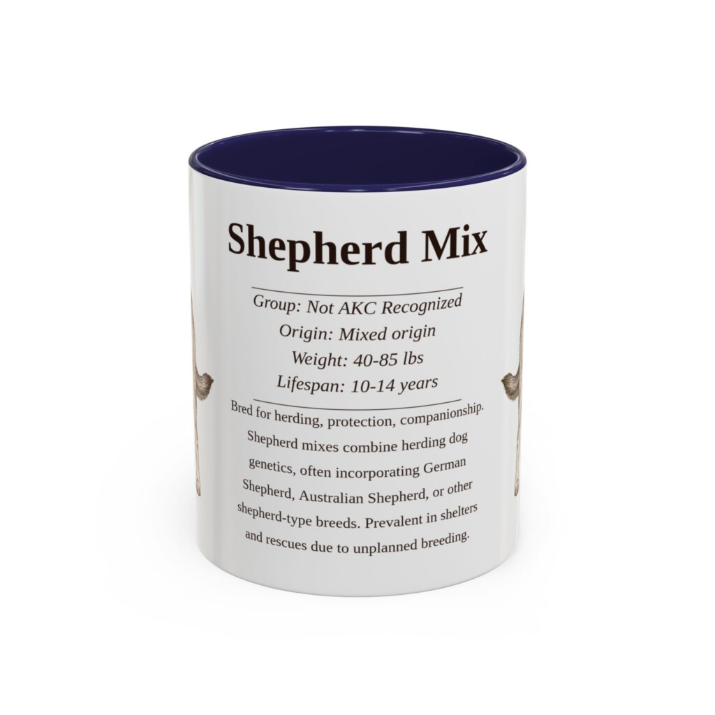 11oz Shepherd Mix Mug, Yellow, front view