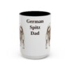 15oz German Spitz Dog Dad Mug, Vintage Sketch Coffee Mug, Dog Dad Gift