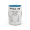15oz Rescue Dog Mug, Illustrated Dog Breed Facts Coffee Mug, Vintage Dog Keepsake Gift