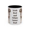 11oz Irish Red and White Setter Dog Dad Mug, Vintage Sketch Coffee Mug, Dog Dad Gift