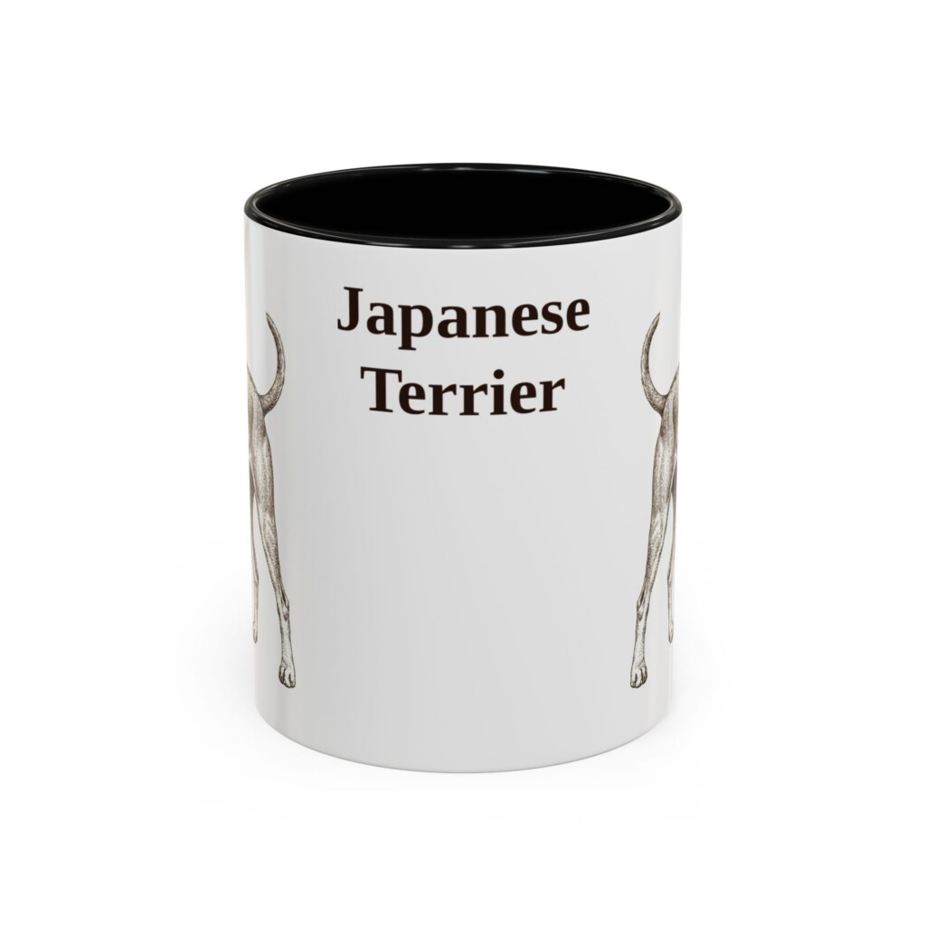 11oz Japanese Terrier Mug, Vintage Dog Portrait Coffee Mug, Dog Lover Gift