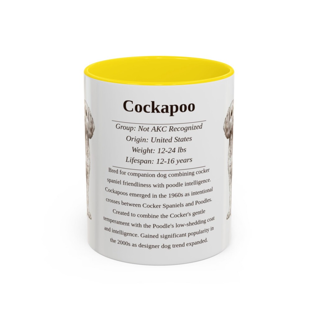 11oz Cockapoo Mug, Red, front view