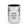 15oz Irish Terrier Dog Dad Mug, Vintage Sketch Coffee Mug, Dog Dad Gift