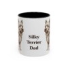 11oz Silky Terrier Dog Dad Mug, Vintage Sketch Coffee Mug, Dog Dad Gift
