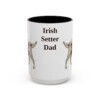 15oz Irish Setter Dog Dad Mug, Vintage Sketch Coffee Mug, Dog Dad Gift