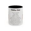 11oz Shiba Inu Mug, Illustrated Dog Breed Facts Coffee Mug, Vintage Dog Keepsake Gift