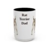 15oz Rat Terrier Dog Dad Mug, Vintage Sketch Coffee Mug, Dog Dad Gift