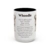 15oz Whoodle Mug, Illustrated Dog Breed Facts Coffee Mug, Vintage Dog Keepsake Gift