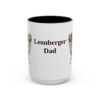 15oz Leonberger Dog Dad Mug, Vintage Sketch Coffee Mug, Dog Dad Gift