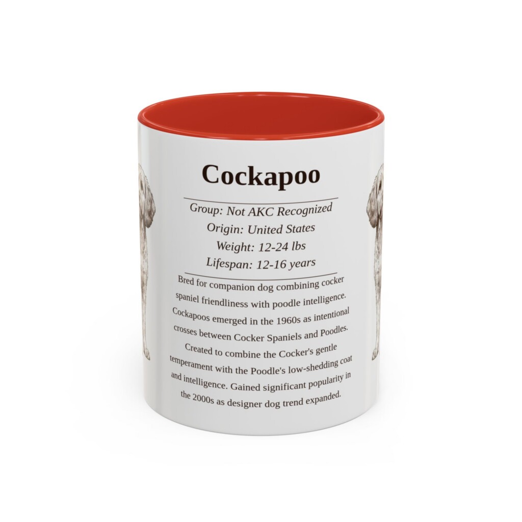 11oz Cockapoo Mug, Navy, front view