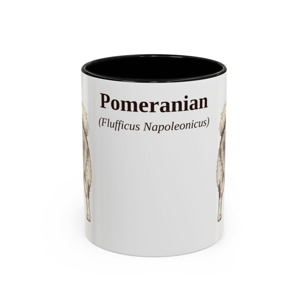 11oz Pomeranian Latin Mug, Vintage Dog Coffee Mug, Dog Lover Gift