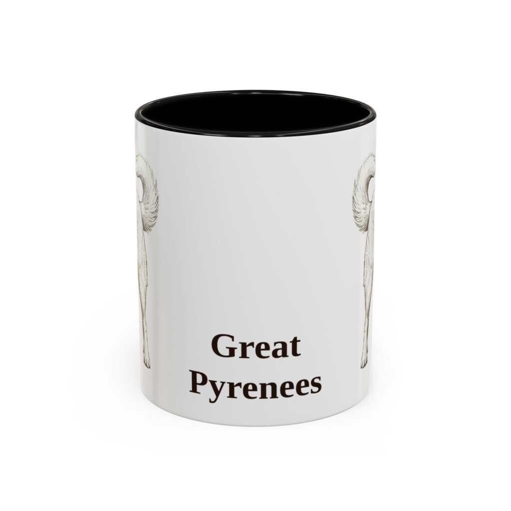 11oz Great Pyrenees Mug, Vintage Dog Portrait Coffee Mug, Dog Lover Gift