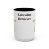 15oz Labrador Retriever Mug, Vintage Dog Portrait Coffee Mug, Dog Lover Gift