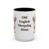 4432087508491403234_2048.jpeg 15oz Old English Sheepdog Dog Mom Mug, Vintage Sketch Coffee Mug, Dog Mom Gift
