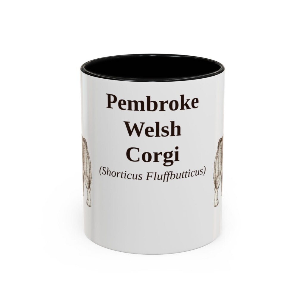 11oz Pembroke Welsh Corgi Latin Mug, Vintage Dog Coffee Mug, Dog Lover Gift