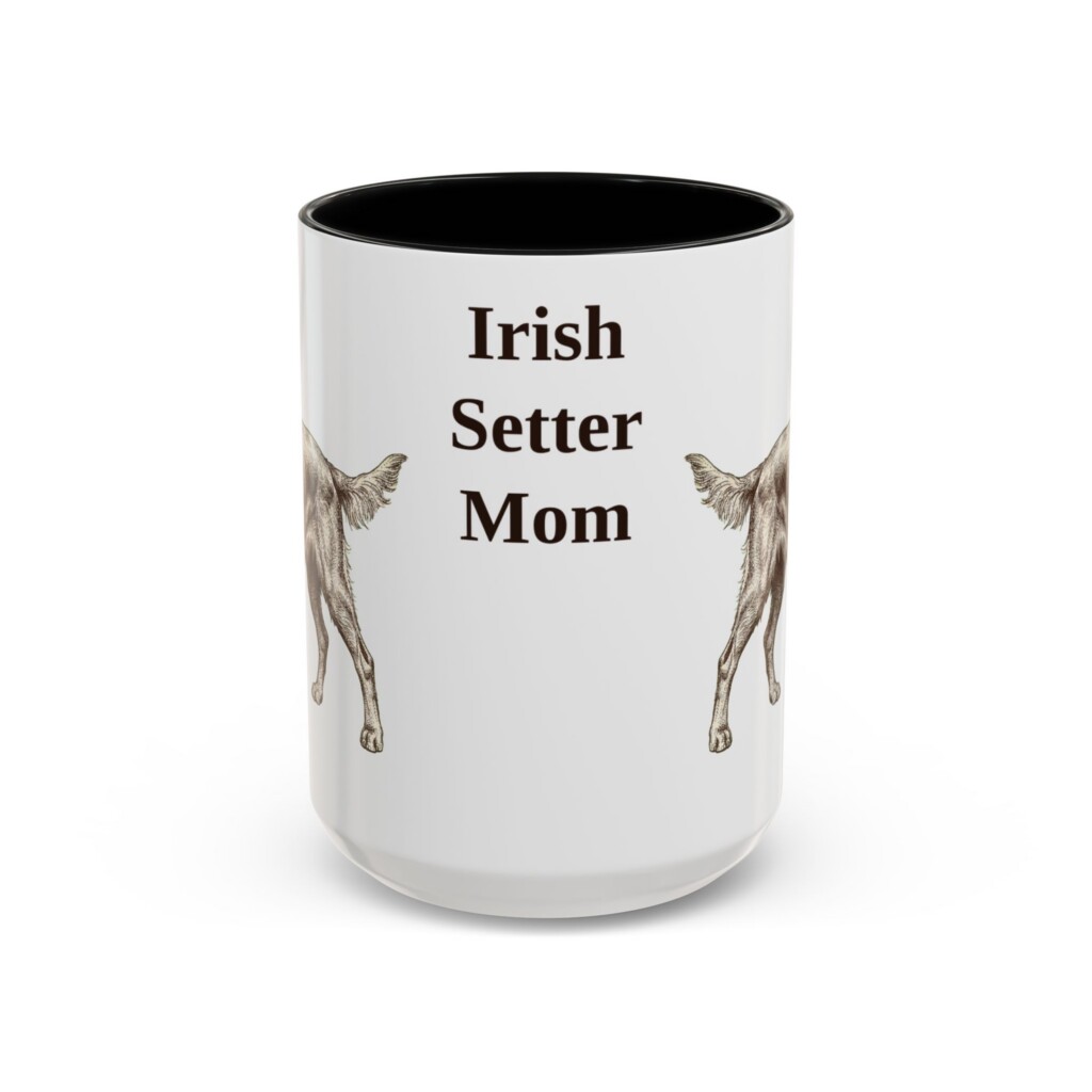 15oz Irish Setter Dog Mom Mug, Vintage Sketch Coffee Mug, Dog Mom Gift