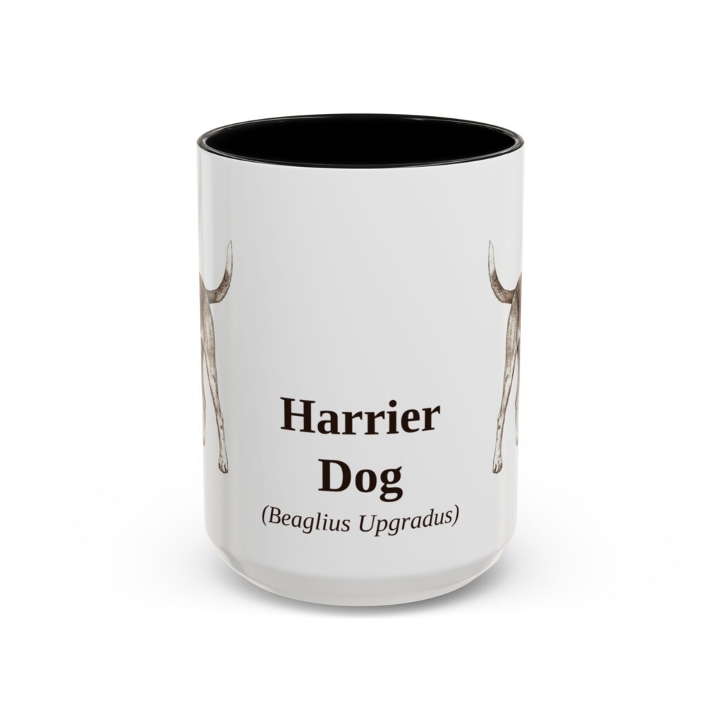 15oz Harrier Dog Latin Mug, Vintage Dog Coffee Mug, Dog Lover Gift