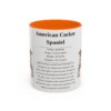 11oz American Cocker Spaniel Mug, Pink, front view