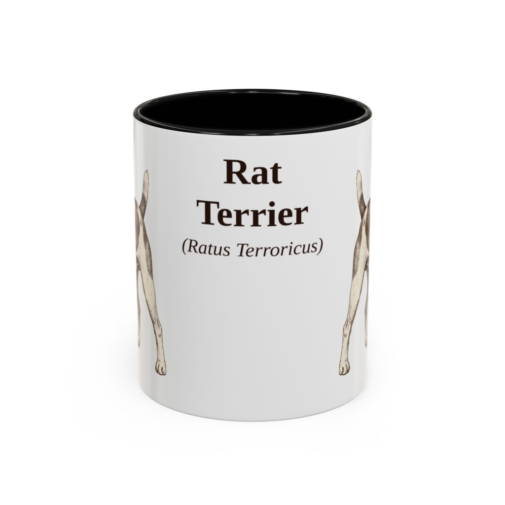 11oz Rat Terrier Latin Mug, Vintage Dog Coffee Mug, Dog Lover Gift