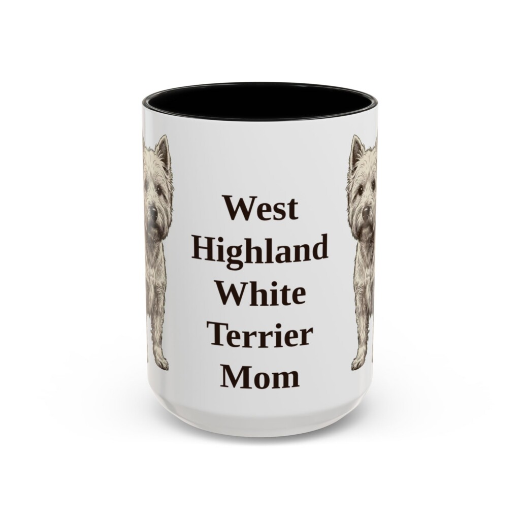 4614811874148677597_2048.jpeg 15oz West Highland White Terrier Dog Mom Mug, Vintage Sketch Coffee Mug, Dog Mom Gift