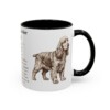 11oz American Cocker Spaniel Mug, Black, right side view