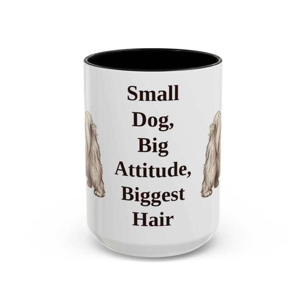 15oz Funny Lhasa Apso Mug, Vintage Dog Coffee Mug, Dog Lover Gift