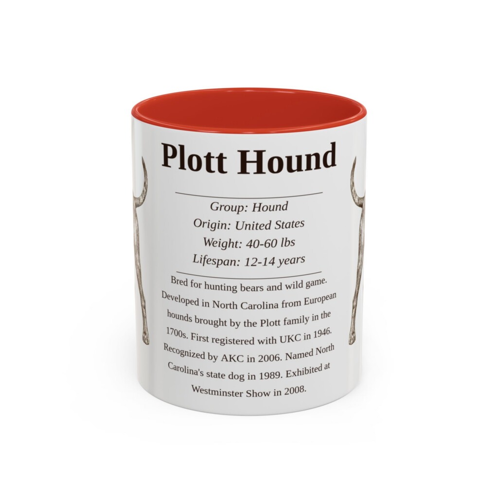 11oz Plott Hound Mug, Navy, front view