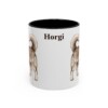 11oz Horgi Mug, Vintage Dog Portrait Coffee Mug, Dog Lover Gift